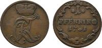 Löwenstein-Wertheim-Rochefort Cu Pfennig Karl Thomas 1735-1789 -