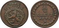 Pfalz, Kurlinie Cu 1/2 Kreuzer Karl Theodor 1743-1799 -