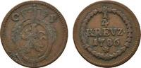Pfalz, Kurlinie Cu 1/4 Kreuzer Karl Theodor 1743-1799 -