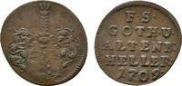 Sachsen-Gotha-Altenburg Cu Heller Friedrich II. 1691-1732 -