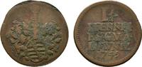 Sachsen-Gotha-Altenburg Cu 1 1/2 Pfennig Friedrich III. 1732-1772 -