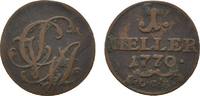 Sachsen-Gotha-Altenburg Cu Heller Friedrich III. 1732-1772 -