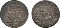 Braunschweig-Calenberg-Hannover 4 Pfennig Georg II. 1727-1760 -