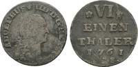 Pommern-unter schwedischer Besetzung 1/6 Taler Adolph Friedrich 1751-1771 -