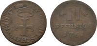 Waldeck Cu 2 Pfennig Karl August Friedrich 1728-1763 -