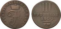 Waldeck Cu 3 Pfennig Friedrich 1763-1812 -