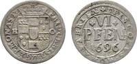 Münster, Bistum 6 Pfennig Friedrich Christian von Plettenberg 1688-1706 -