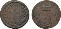 Mecklenburg-Wismar, Stadt Cu 3 Pfennig -