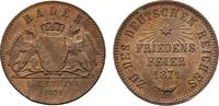 Baden-Durlach Cu Gedenkkreuzer Friedrich I. 1852-1907 -