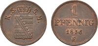 Sachsen-Albertinische Linie Cu Pfennig Johann 1854-1873 -