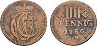 Trier, Erzbistum Cu 4 Pfennig Clemens Wenzel von Sachsen 1768-1794 -
