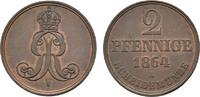Braunschweig-Calenberg-Hannover Cu 2 Pfennig Georg V. 1851-1866 -