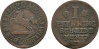 Braunschweig-Wolfenbüttel Cu Pfennig August Wilhelm 1714-1731 -