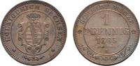 Sachsen-Albertinische Linie Cu Pfennig Johann 1854-1873 -