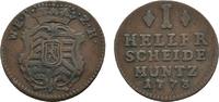 Hanau-Münzenberg Cu Heller Wilhelm IX. von Hessen-Kassel 1760-1785 -