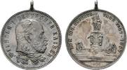 Brandenburg-Preußen Tragbare versilberte Bronzemedaille Wilhelm I. 1861-1888 -
