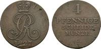 Braunschweig-Calenberg-Hannover Cu 4 Pfennig Georg IV. 1820-1830 -