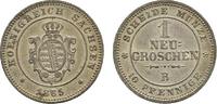 Sachsen-Albertinische Linie Neugroschen 1865 B Johann 1854-1873 Vorzüglich +