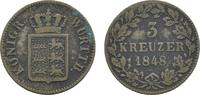 Württemberg 3 Kreuzer Wilhelm I. 1816-1864 -