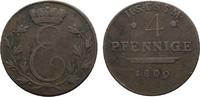 Sachsen-Coburg-Saalfeld Cu 4 Pfennig Ernst 1806-1826 -