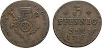 Mainz, Erzbistum Cu 3 Pfennig Johann Friedrich Karl Graf von Ostein 1743-1763 -