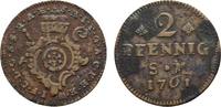 Mainz, Erzbistum Cu 2 Pfennig Johann Friedrich Karl Graf von Ostein 1743-1763 -