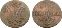 Hessen-Kassel Cu Heller Wilhelm IX. 1785-1803 -