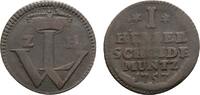 Hessen-Kassel Cu Heller Wilhelm VIII. 1751-1760 -