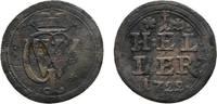 Brandenburg-Bayreuth Cu Heller Georg Wilhelm 1712-1726 -