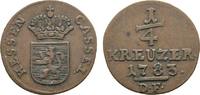 Hessen-Kassel Cu 1/4 Kreuzer Friedrich II. 1760-1785 -