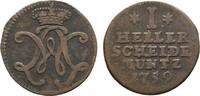 Hessen-Kassel Cu Heller Wilhelm VIII. 1751-1760 -