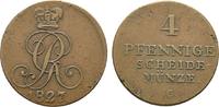 Braunschweig-Calenberg-Hannover Cu 4 Pfennig Georg IV. 1820-1830 -