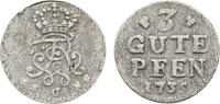 Brandenburg-Preußen 3 Gute Pfennig Friedrich Wilhelm I. 1713-1740 -