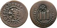 Wiedenbrück Cu 3 Pfennig 1681 Prägeschwäche, sehr schön