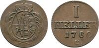 Cu Heller 1780 C Sachsen-Albertinische Linie Friedrich August III. 1763-1806 Sehr schön +