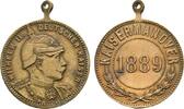 Brandenburg-Preußen Tragbare Bronzemedaille Wilhelm II. 1888-1918 -