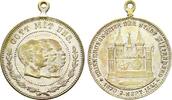 Brandenburg-Preußen Tragbare versilberte Bronzemedaille Wilhelm II. 1888-1918 -