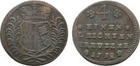 Würzburg, Bistum Cu 1/4 Leichter Kreuzer Karl Philipp von Greiffenklau-Vollraths 1749-1754 -