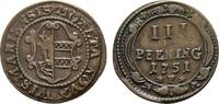 Mecklenburg-Wismar, Stadt Cu 3 Pfennig -