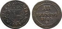 Mecklenburg-Wismar, Stadt Cu 3 Pfennig -