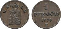 Sachsen-Albertinische Linie Cu Pfennig Johann 1854-1873 -