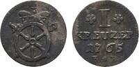 Kreuzer 1765 FB Mainz Mainz, Erzbistum Emmerich Joseph von Breitbach-Bürresheim 1763-1774 Sehr schön