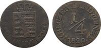 Sachsen-Meiningen Cu 1/4 Kreuzer Bernhard Erich Freund 1803-1866 -