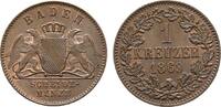Baden-Durlach Cu Kreuzer Friedrich I. 1852-1907 -