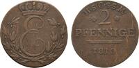 Sachsen-Coburg-Saalfeld Cu 2 Pfennig Ernst 1806-1826 -