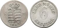 Sachsen-Meiningen 6 Kreuzer Bernhard Erich Freund 1803-1866 -
