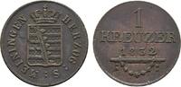 Sachsen-Meiningen Cu Kreuzer Bernhard Erich Freund 1803-1866 -