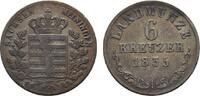 Sachsen-Meiningen 6 Kreuzer Bernhard Erich Freund 1803-1866 -