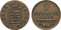 Sachsen-Meiningen Cu 2 Pfennig Bernhard Erich Freund 1803-1866 -