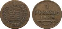 Sachsen-Meiningen Cu Pfennig Bernhard Erich Freund 1803-1866 -